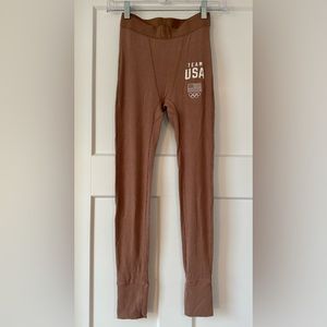 SKIMS Limited Edition Team USA Olympics Cotton Rib Jersey Legging in Sienna, XS